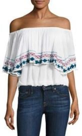 Piper - Byron Off-The-Shoulder Top White at Saks Fifth Avenue